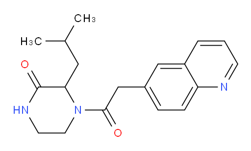 3-isobutyl-4-(2-(quinolin-6-yl)acetyl)piperazin-2-one