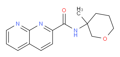 N-(3-methyltetrahydro-2H-pyran-3-yl)-1,8-naphthyridine-2-carboxamide