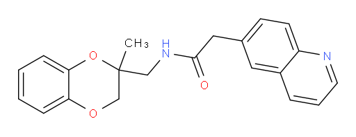 N-((2-methyl-2,3-dihydrobenzo[b][1,4]dioxin-2-yl)methyl)-2-(quinolin-6-yl)acetamide