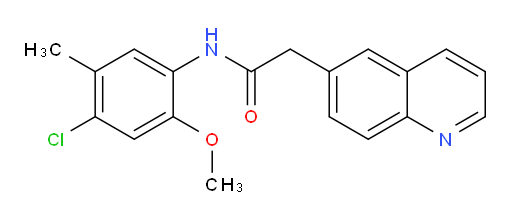 N-(4-chloro-2-methoxy-5-methylphenyl)-2-(quinolin-6-yl)acetamide