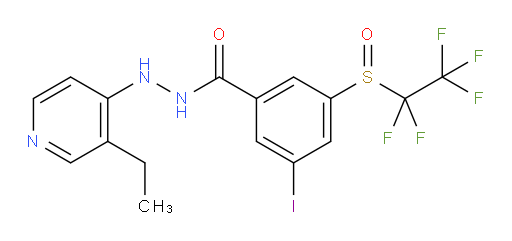 N'-(3-ethylpyridin-4-yl)-3-iodo-5-((perfluoroethyl)sulfinyl)benzohydrazide