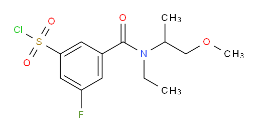 3-(ethyl(1-methoxypropan-2-yl)carbamoyl)-5-fluorobenzene-1-sulfonyl chloride