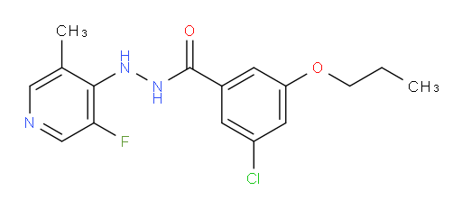 3-chloro-N'-(3-fluoro-5-methylpyridin-4-yl)-5-propoxybenzohydrazide