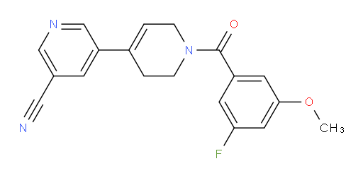 1'-(3-fluoro-5-methoxybenzoyl)-1',2',3',6'-tetrahydro-[3,4'-bipyridine]-5-carbonitrile