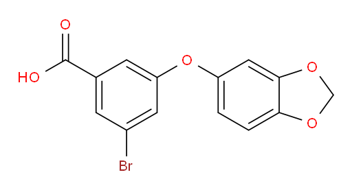 3-(benzo[d][1,3]dioxol-5-yloxy)-5-bromobenzoic acid