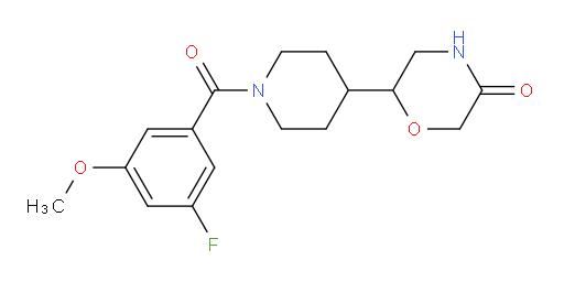 6-(1-(3-fluoro-5-methoxybenzoyl)piperidin-4-yl)morpholin-3-one