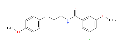 3-chloro-5-methoxy-N-(2-(4-methoxyphenoxy)ethyl)benzamide