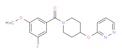 (3-fluoro-5-methoxyphenyl)(4-(pyridazin-3-yloxy)piperidin-1-yl)methanone
