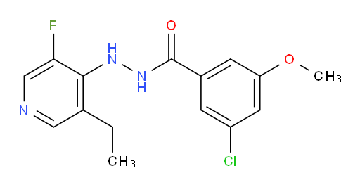 3-chloro-N'-(3-ethyl-5-fluoropyridin-4-yl)-5-methoxybenzohydrazide