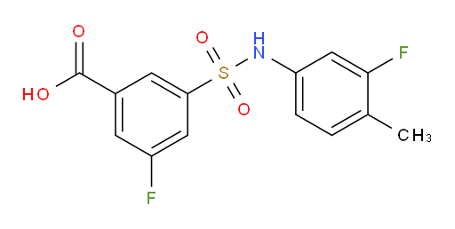 3-fluoro-5-(N-(3-fluoro-4-methylphenyl)sulfamoyl)benzoic acid