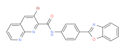 N-(4-(benzo[d]oxazol-2-yl)phenyl)-3-bromo-1,8-naphthyridine-2-carboxamide