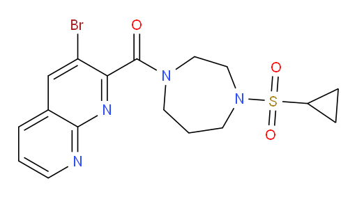 (3-bromo-1,8-naphthyridin-2-yl)(4-(cyclopropylsulfonyl)-1,4-diazepan-1-yl)methanone