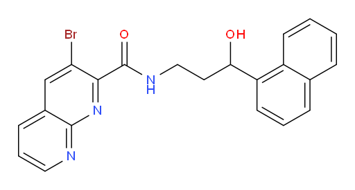 3-bromo-N-(3-hydroxy-3-(naphthalen-1-yl)propyl)-1,8-naphthyridine-2-carboxamide