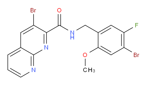 3-bromo-N-(4-bromo-5-fluoro-2-methoxybenzyl)-1,8-naphthyridine-2-carboxamide