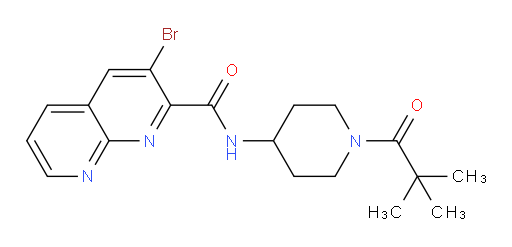 3-bromo-N-(1-pivaloylpiperidin-4-yl)-1,8-naphthyridine-2-carboxamide