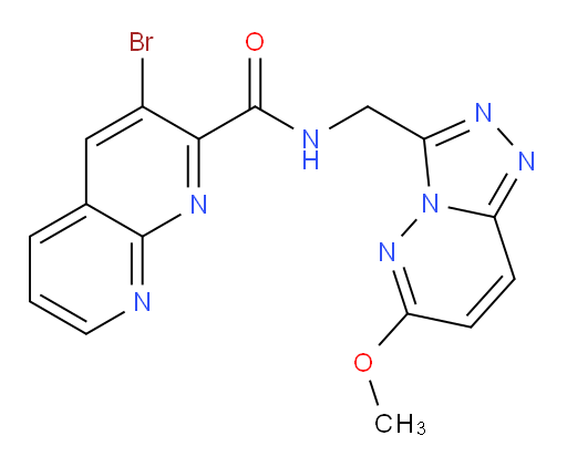 3-bromo-N-((6-methoxy-[1,2,4]triazolo[4,3-b]pyridazin-3-yl)methyl)-1,8-naphthyridine-2-carboxamide