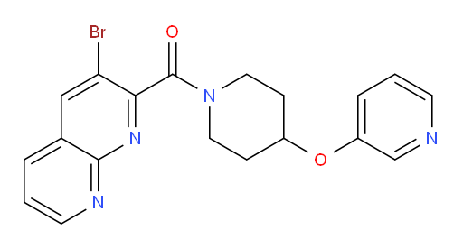 (3-bromo-1,8-naphthyridin-2-yl)(4-(pyridin-3-yloxy)piperidin-1-yl)methanone