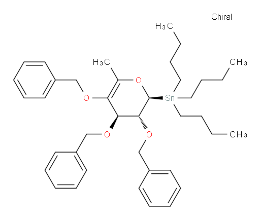 tributyl((2S,3R,4R)-3,4,5-tris(benzyloxy)-6-methyl-3,4-dihydro-2H-pyran-2-yl)stannane