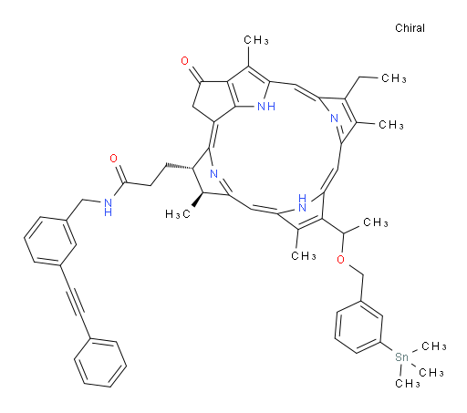 (3S,4S)-14-Ethyl-4,8,13,18-tetramethyl-20-oxo-N-[[3-(2-phenylethynyl)phenyl]methyl]-9-[1-[[3-(trimethylstannyl)phenyl]methoxy]ethyl]-3-phorbinepropanamide