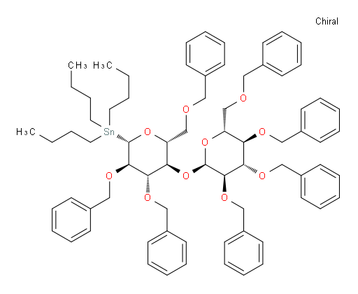 ((2S,3R,4S,5R,6R)-3,4-bis(benzyloxy)-6-((benzyloxy)methyl)-5-(((2R,3R,4S,5R,6R)-3,4,5-tris(benzyloxy)-6-((benzyloxy)methyl)tetrahydro-2H-pyran-2-yl)oxy)tetrahydro-2H-pyran-2-yl)tributylstannane