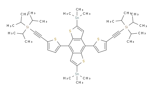((5,5'-(2,6-bis(trimethylstannyl)benzo[1,2-b:4,5-b']dithiophene-4,8-diyl)bis(thiophene-5,2-diyl))bis(ethyne-2,1-diyl))bis(triisopropylsilane)