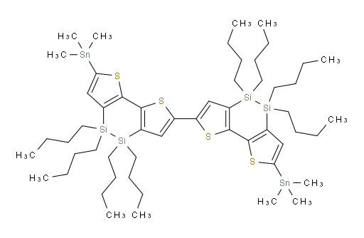 4,4,4',4',5,5,5',5'-octabutyl-7,7'-bis(trimethylstannyl)-4,4',5,5'-tetrahydro-2,2'-bi[1,2]disilino[4,3-b:5,6-b']dithiophene