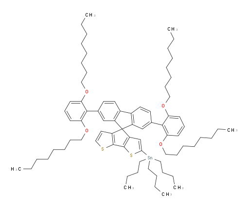 (2',7'-bis(2,6-bis(octyloxy)phenyl)spiro[cyclopenta[1,2-b:5,4-b']dithiophene-4,9'-fluoren]-2-yl)tributylstannane