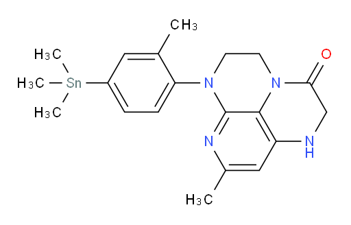 8-methyl-6-(2-methyl-4-(trimethylstannyl)phenyl)-1,2,5,6-tetrahydro-1,3a,6,7-tetraazaphenalen-3(4H)-one