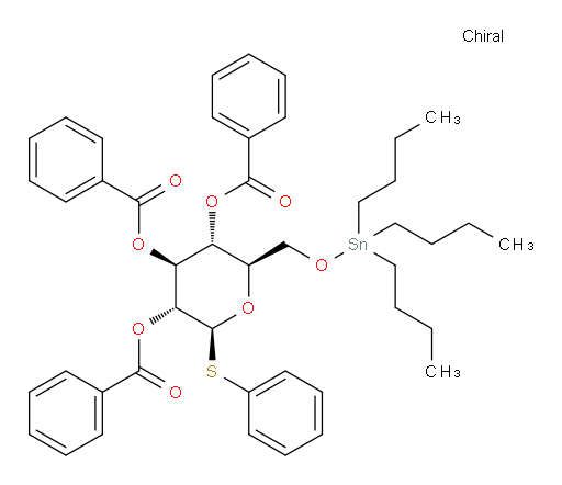 (2S,3R,4S,5R,6R)-2-(phenylthio)-6-(((tributylstannyl)oxy)methyl)tetrahydro-2H-pyran-3,4,5-triyl tribenzoate
