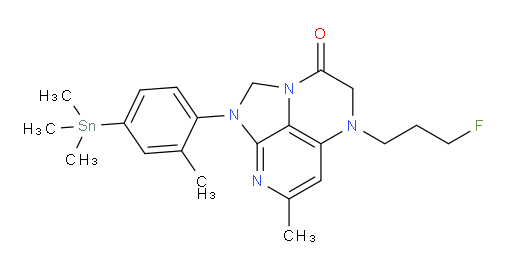 5-(3-fluoropropyl)-7-methyl-1-(2-methyl-4-(trimethylstannyl)phenyl)-4,5-dihydro-1H-1,2a,5,8-tetraazaacenaphthylen-3(2H)-one