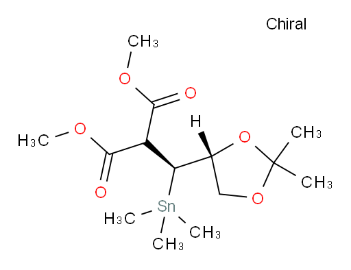 dimethyl 2-((S)-((R)-2,2-dimethyl-1,3-dioxolan-4-yl)(trimethylstannyl)methyl)malonate