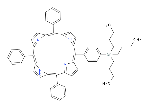5,10,15-Triphenyl-20-[4-(tributylstannyl)phenyl]-21H,23H-porphine
