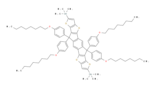 1,1′-[6,12-Dihydro-6,6,12,12-tetrakis[4-(octyloxy)phenyl]dithieno[2,3-d:2′,3′-d′]-s-indaceno[1,2-b:5,6-b′]dithiophene-2,8-diyl]bis[1,1,1-trimethylstannane]