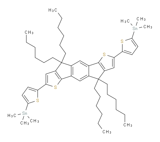 (5,5'-(4,4,9,9-tetrahexyl-4,9-dihydro-s-indaceno[1,2-b:5,6-b']dithiophene-2,7-diyl)bis(thiophene-5,2-diyl))bis(trimethylstannane)