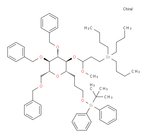 (3-((2S,3S,4S,5R,6R)-4,5-bis(benzyloxy)-6-((benzyloxy)methyl)-3-(1-methoxy-3-(tributylstannyl)propoxy)tetrahydro-2H-pyran-2-yl)propoxy)(tert-butyl)diphenylsilane