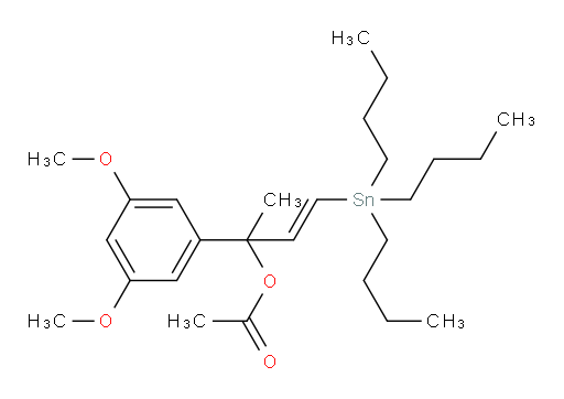 (E)-2-(3,5-dimethoxyphenyl)-4-(tributylstannyl)but-3-en-2-yl acetate