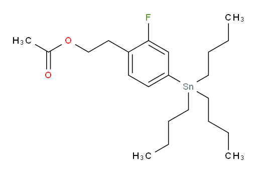 2-fluoro-4-(tributylstannyl)phenethyl acetate