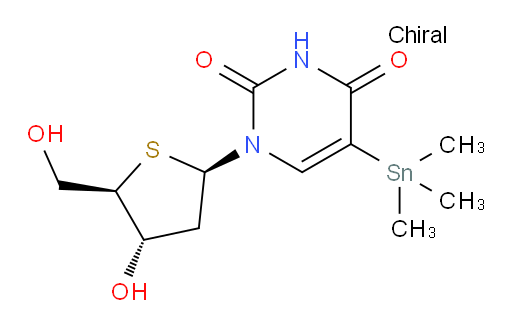 1-((2R,4S,5R)-4-hydroxy-5-(hydroxymethyl)tetrahydrothiophen-2-yl)-5-(trimethylstannyl)pyrimidine-2,4(1H,3H)-dione