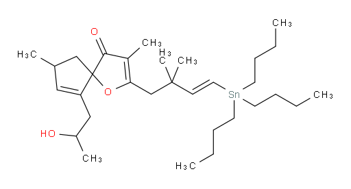 (E)-2-(2,2-dimethyl-4-(tributylstannyl)but-3-en-1-yl)-6-(2-hydroxypropyl)-3,8-dimethyl-1-oxaspiro[4.4]nona-2,6-dien-4-one