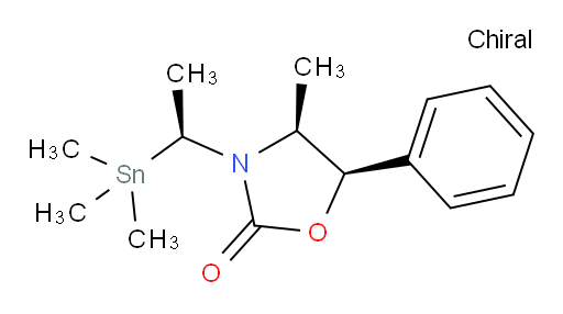 (4S,5R)-4-methyl-5-phenyl-3-((S)-1-(trimethylstannyl)ethyl)oxazolidin-2-one