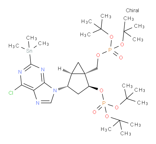 [(1R,2S,4S,5S)-2-[[Bis(1,1-dimethylethoxy)phosphinyl]oxy]-4-[6-chloro-2-(trimethylstannyl)-9H-purin-9-yl]bicyclo[3.1.0]hex-1-yl]methyl bis(1,1-dimethylethyl) phosphate