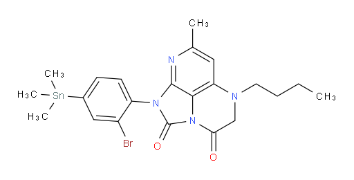 1-(2-bromo-4-(trimethylstannyl)phenyl)-5-butyl-7-methyl-4,5-dihydro-1H-1,2a,5,8-tetraazaacenaphthylene-2,3-dione