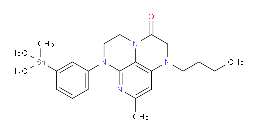 1-butyl-8-methyl-6-(3-(trimethylstannyl)phenyl)-1,2,5,6-tetrahydro-1,3a,6,7-tetraazaphenalen-3(4H)-one