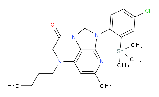 5-butyl-1-(4-chloro-2-(trimethylstannyl)phenyl)-7-methyl-4,5-dihydro-1H-1,2a,5,8-tetraazaacenaphthylen-3(2H)-one