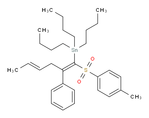 tributyl((1E,4E)-2-phenyl-1-tosylhexa-1,4-dien-1-yl)stannane