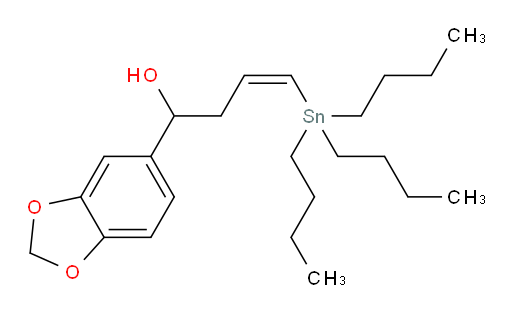 (Z)-1-(苯并[d][1,3]二氧杂环戊烯-5-基)-4-(三丁基锡基)丁-3-烯-1-醇