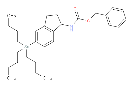 苄基 (5-(三丁基锡基)-2,3-二氢-1H-茚-1-基)氨基甲酸酯