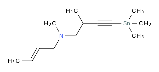 (E)-N-methyl-N-(2-methyl-4-(trimethylstannyl)but-3-yn-1-yl)but-2-en-1-amine