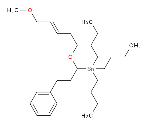 (E)-三丁基(1-((5-甲氧基戊-3-烯-1-氧基))-3-苯基丙基)锡烷