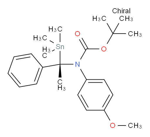 (S)-叔丁基 (4-甲氧基苯基)(1-苯基-1-(三甲基锡基)乙基)氨基甲酸酯